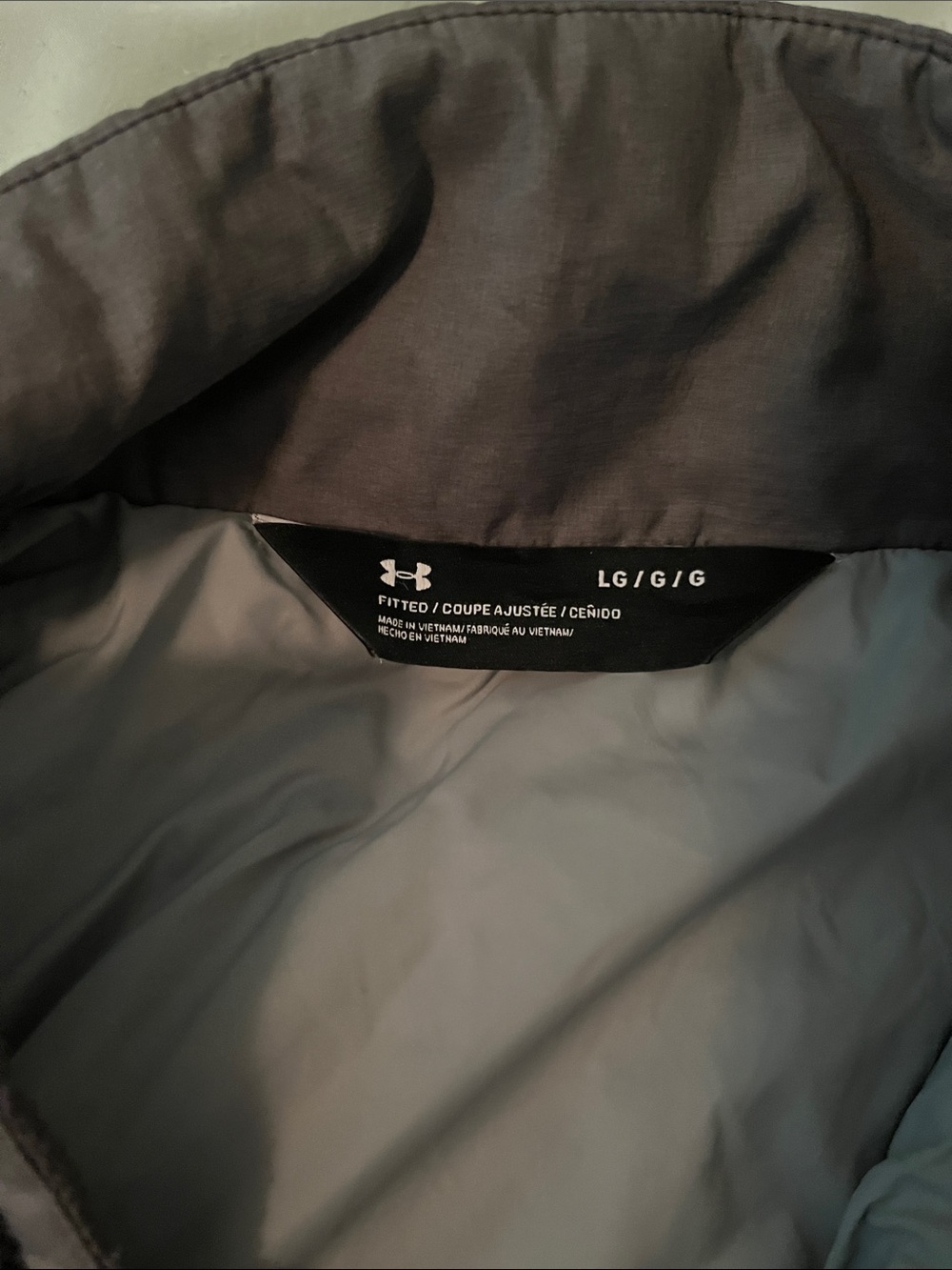 Under Armour Men's Charcoal Quilted Full-Zip Puffer Jacket - Picture 2 of 2